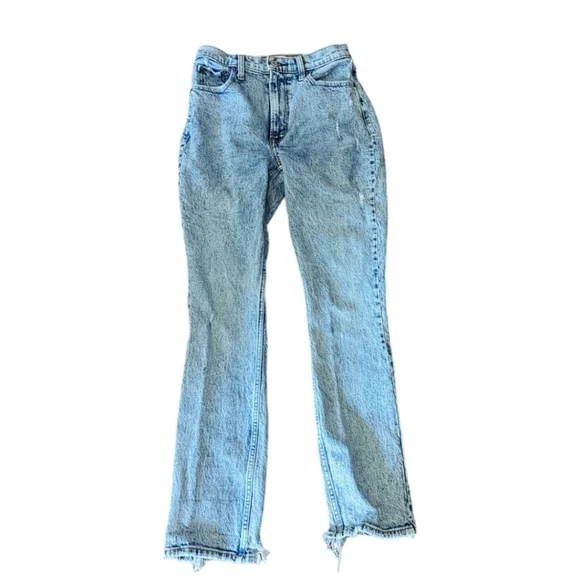 Abercrombie & Fitch the 90s Skinny High Rise distressed stone wash jeans W26 L30 - Picture 4 of 11